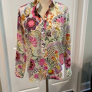 JCREW POPOVER. RATTI PRINT. NEW WITH TAGS. Size 6.